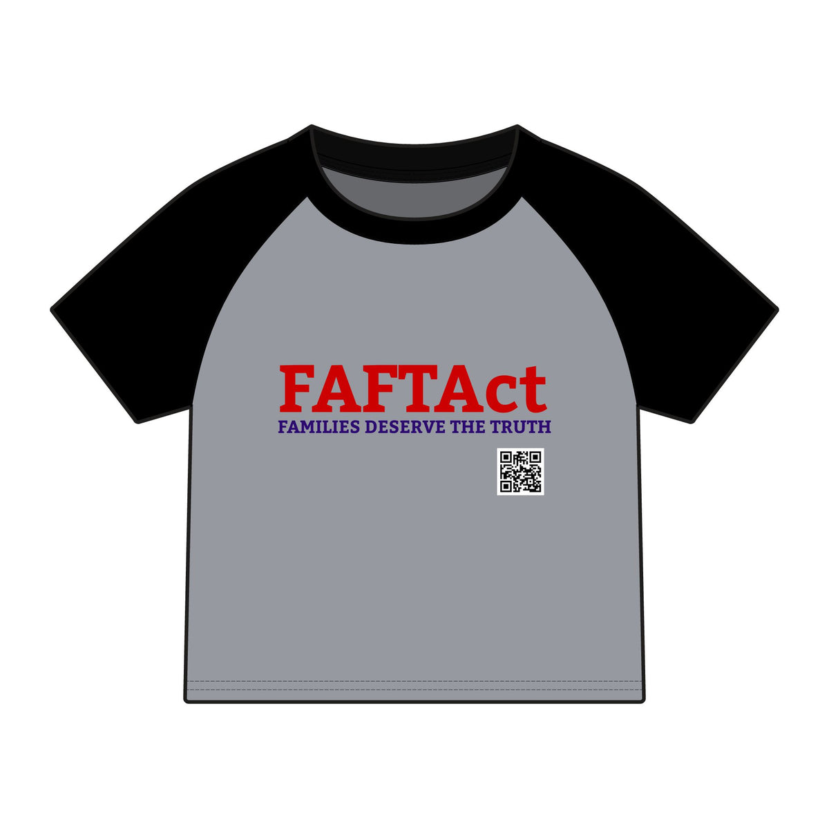 FAFTAct Raglan Tee — "Families Deserve the Truth" Women's Tee