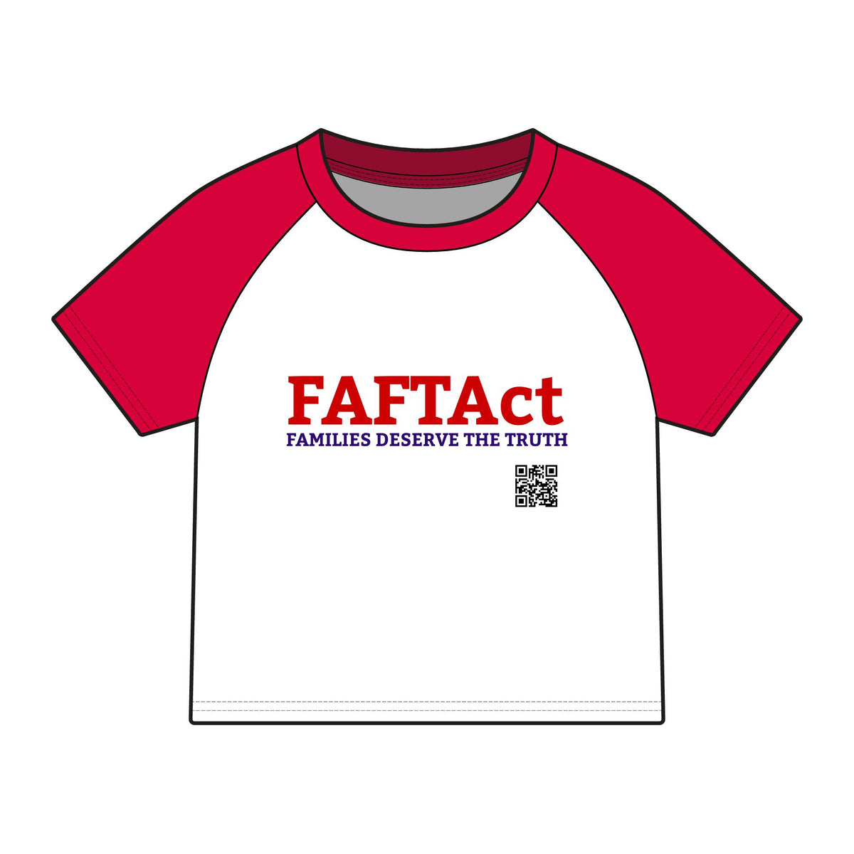 FAFTAct Raglan Tee — "Families Deserve the Truth" Women's Tee