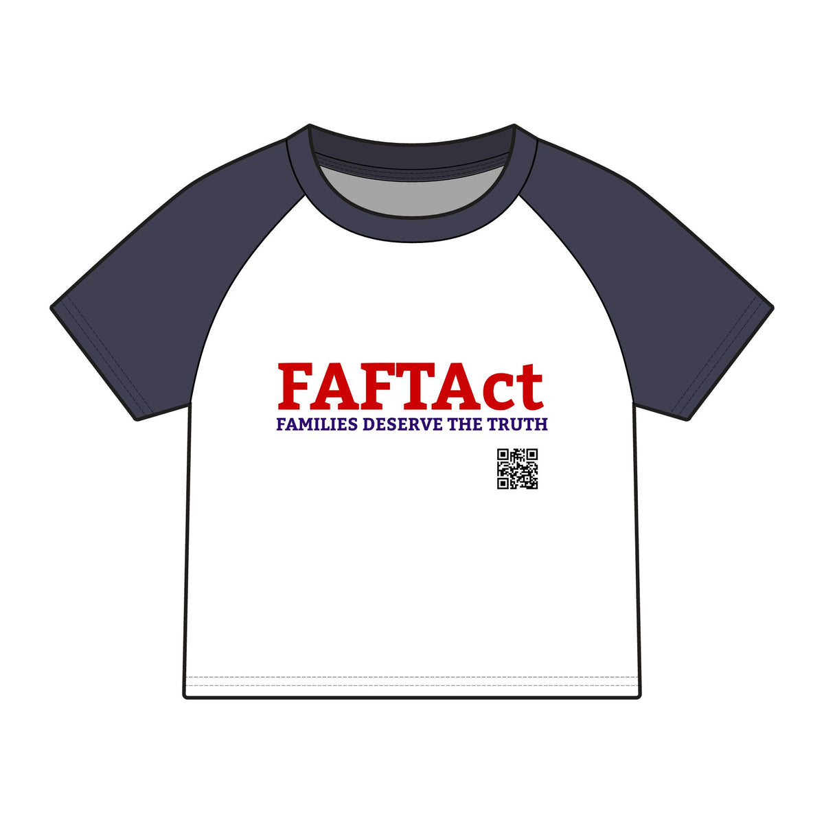 FAFTAct Raglan Tee — "Families Deserve the Truth" Women's Tee