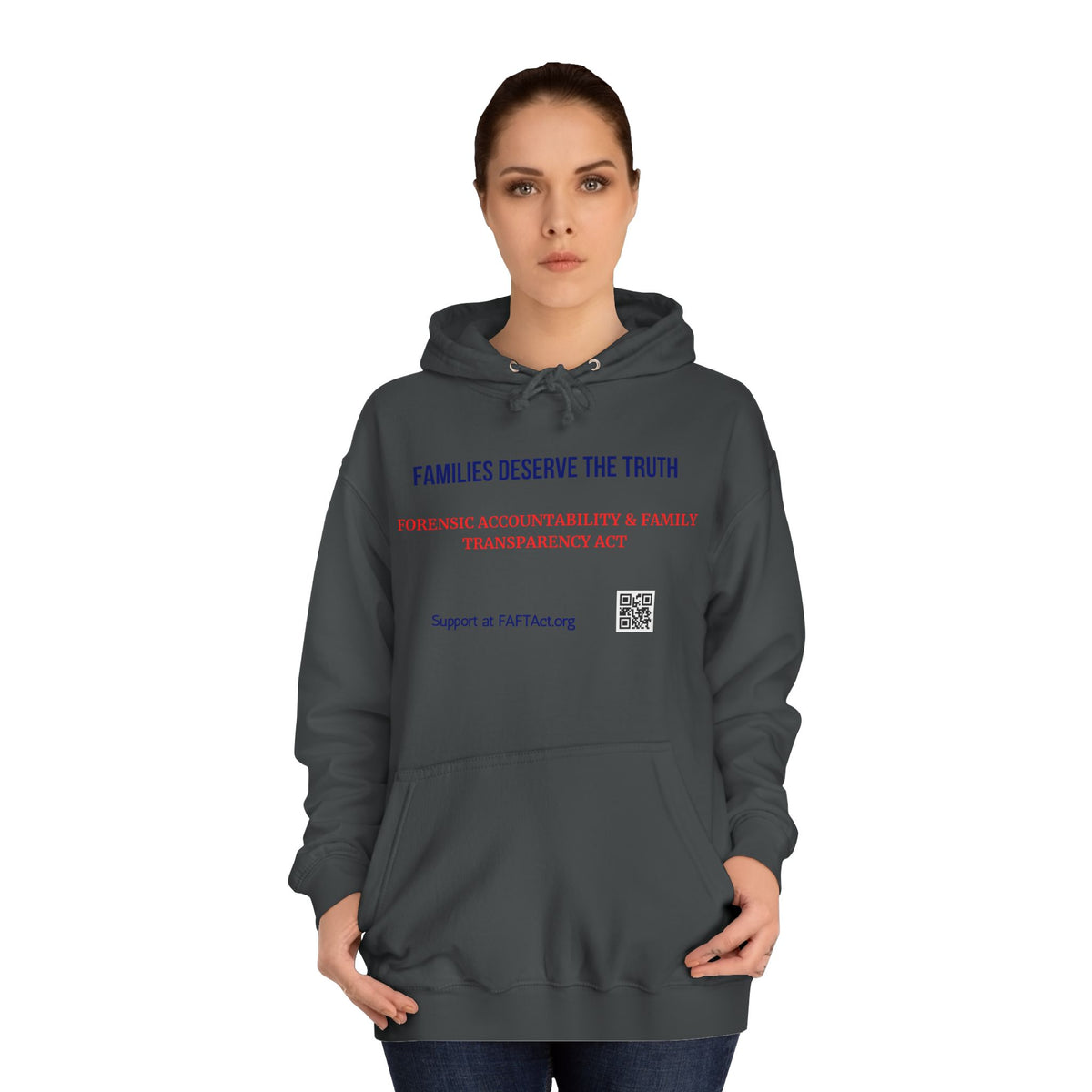 Families Deserve The Truth Hoodie (Red/Blue) Colors