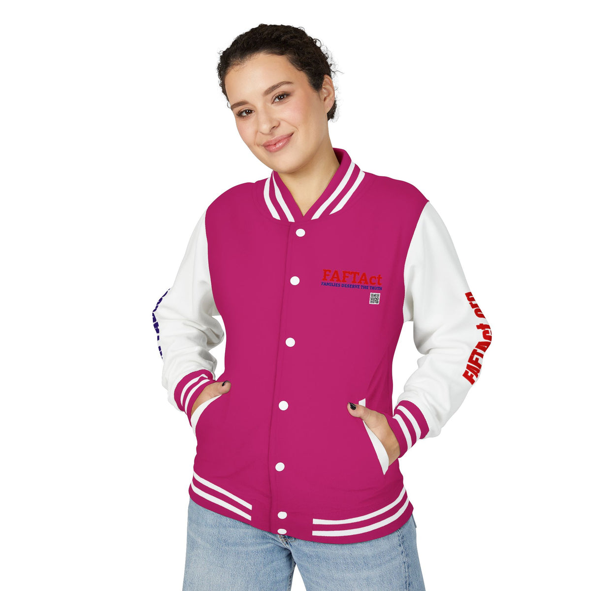 Letterman Varsity Jacket with “FAFTAct” Chest Logo