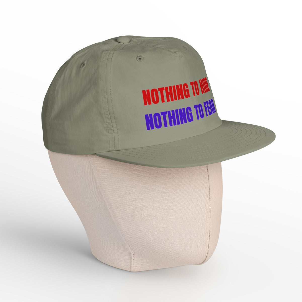 Surf Cap — "Nothing to Hide, Nothing to Fear" Embroidered Streetwear Hat