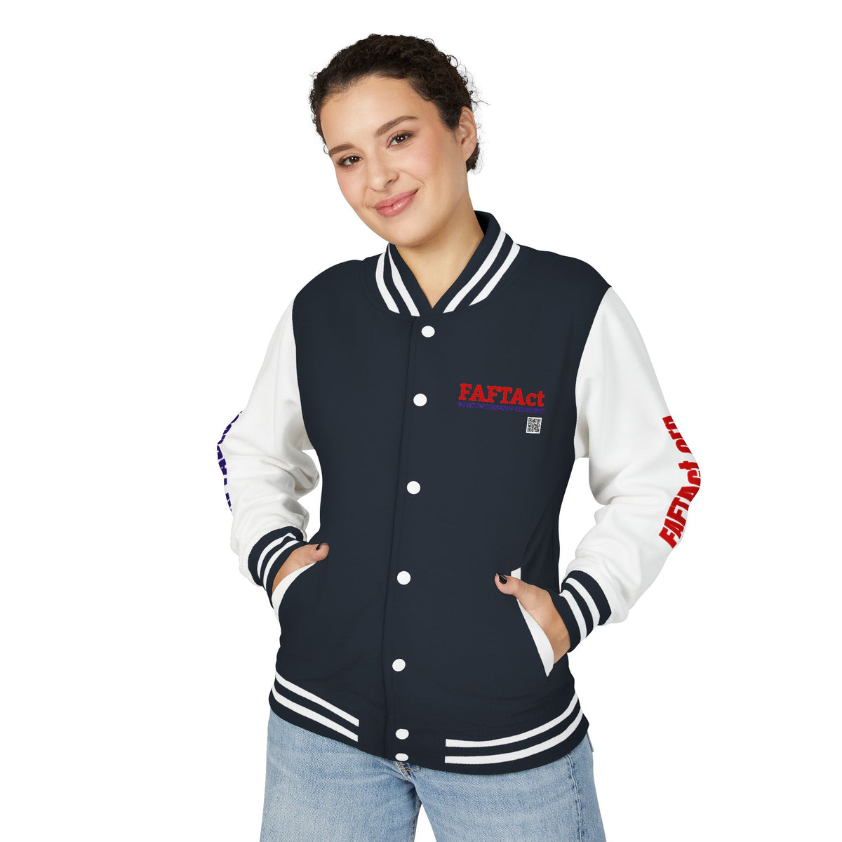 Letterman Varsity Jacket with “FAFTAct” Chest Logo