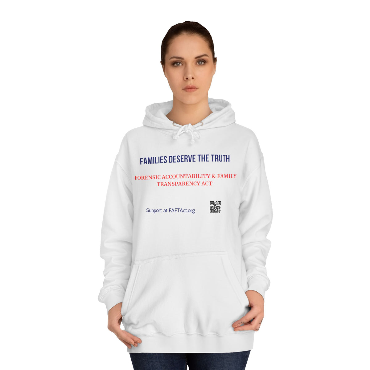 Families Deserve The Truth Hoodie (Red/Blue) Colors