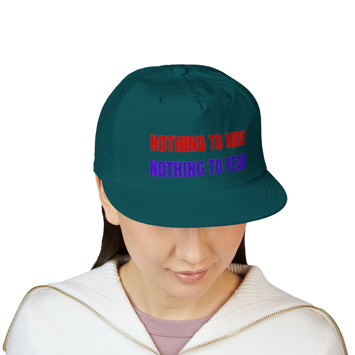 Surf Cap — "Nothing to Hide, Nothing to Fear" Embroidered Streetwear Hat