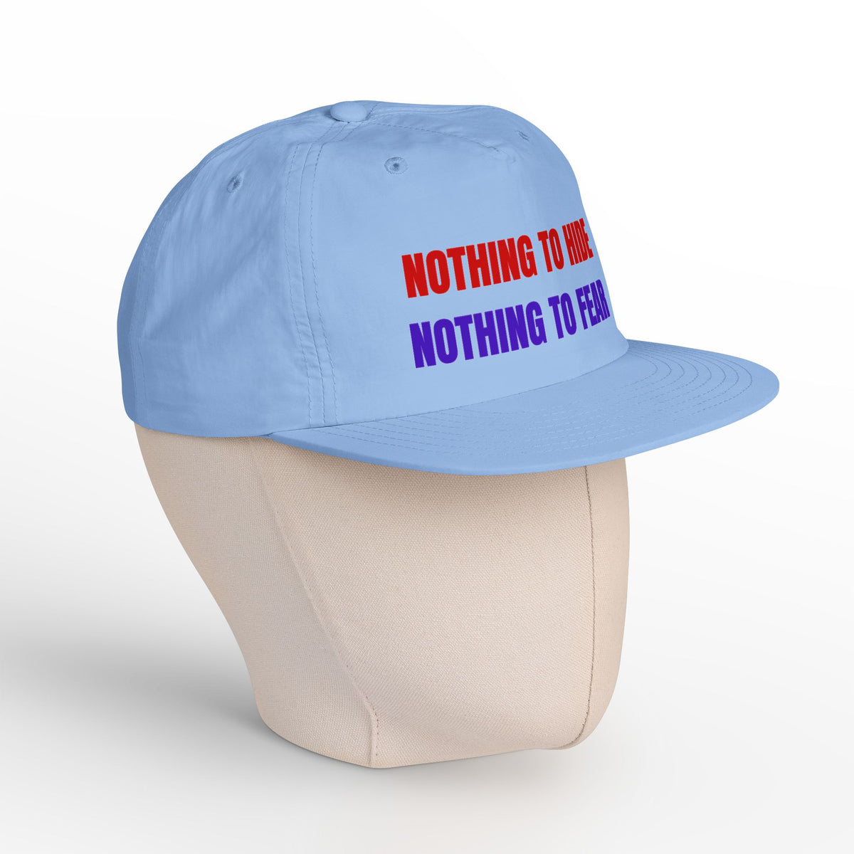 Surf Cap — "Nothing to Hide, Nothing to Fear" Embroidered Streetwear Hat