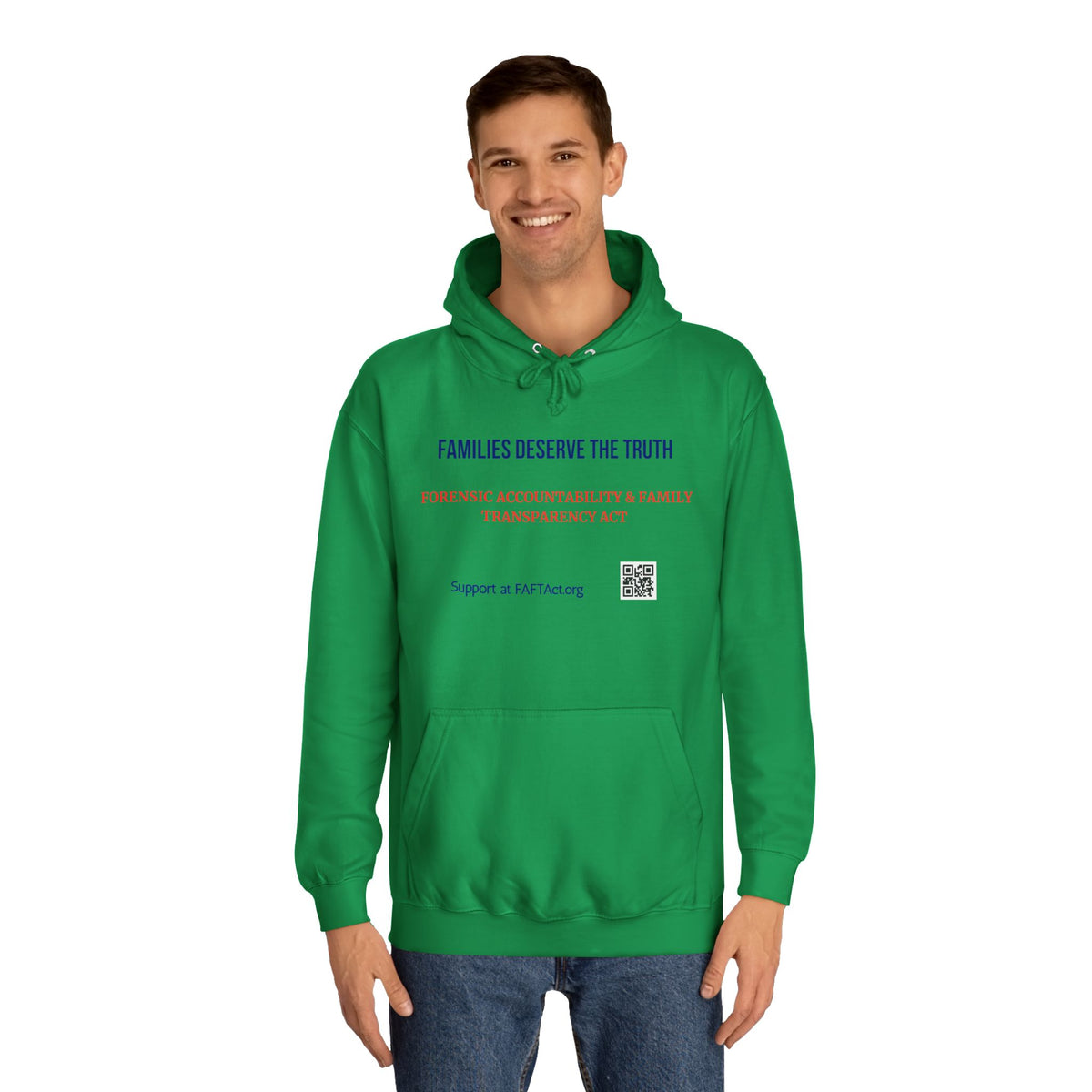 Families Deserve The Truth Hoodie (Red/Blue) Colors
