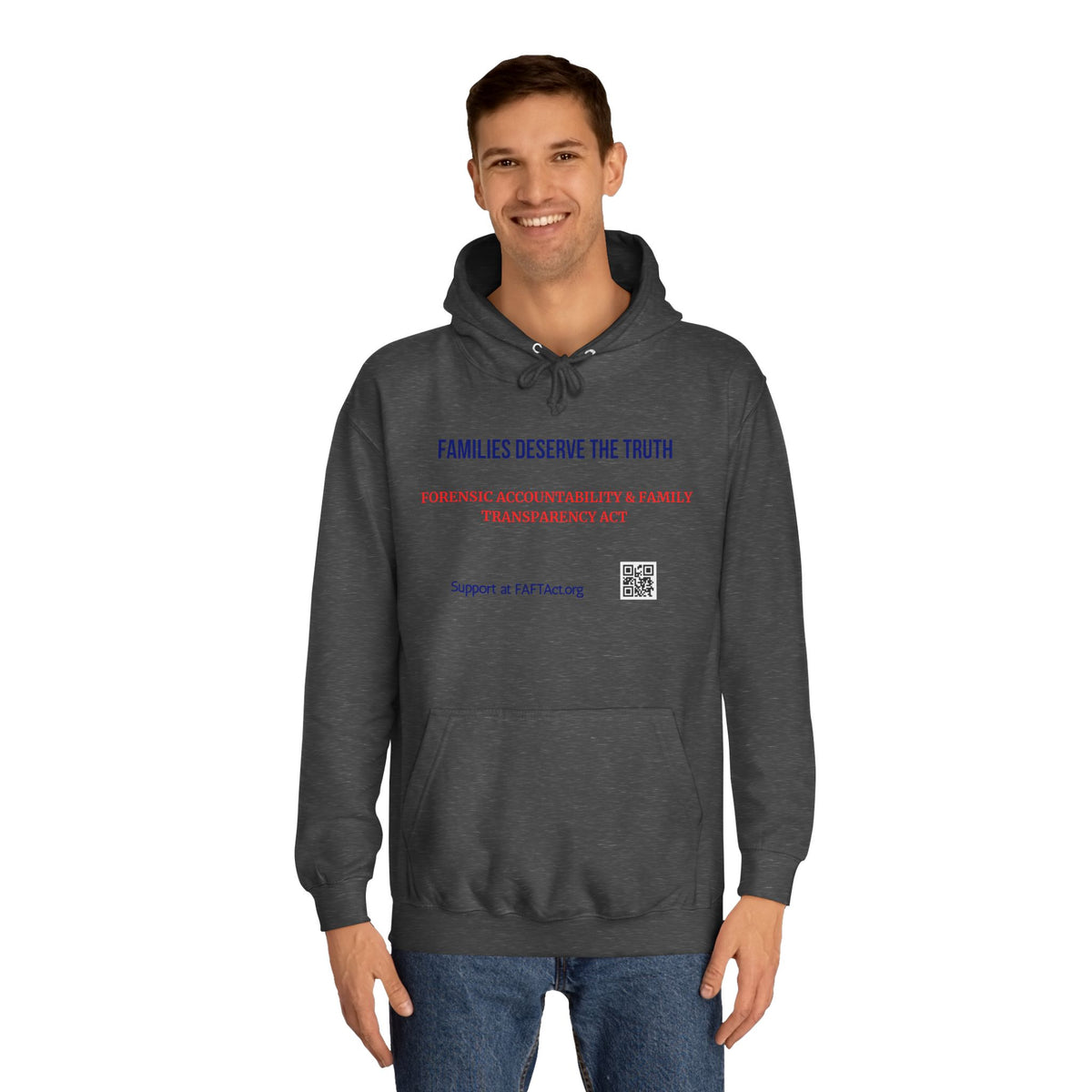 Families Deserve The Truth Hoodie (Red/Blue) Colors
