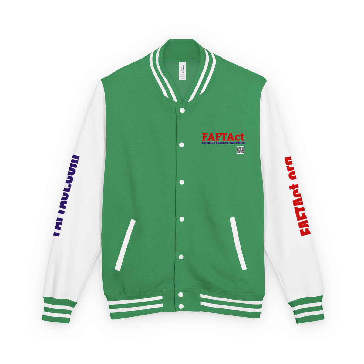 Letterman Varsity Jacket with “FAFTAct” Chest Logo