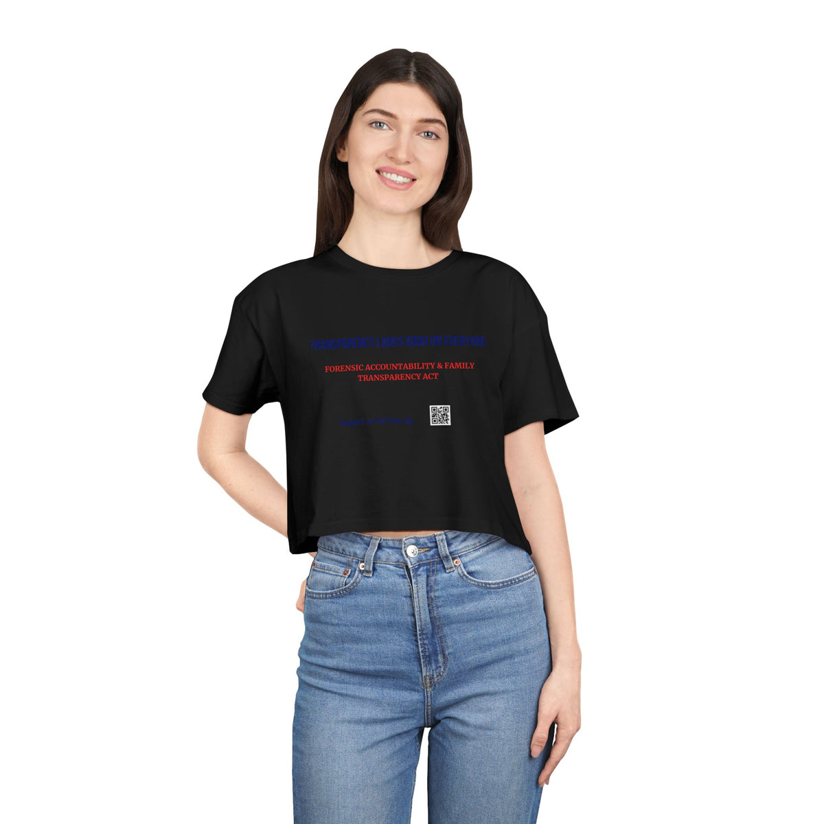 Women's Crop Transparency Looks Good — Graphic Tee