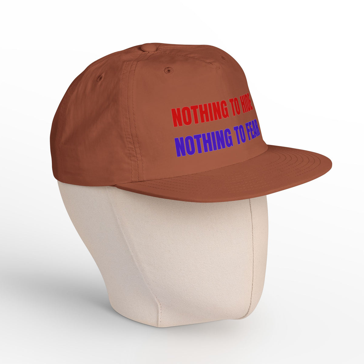 Surf Cap — "Nothing to Hide, Nothing to Fear" Embroidered Streetwear Hat