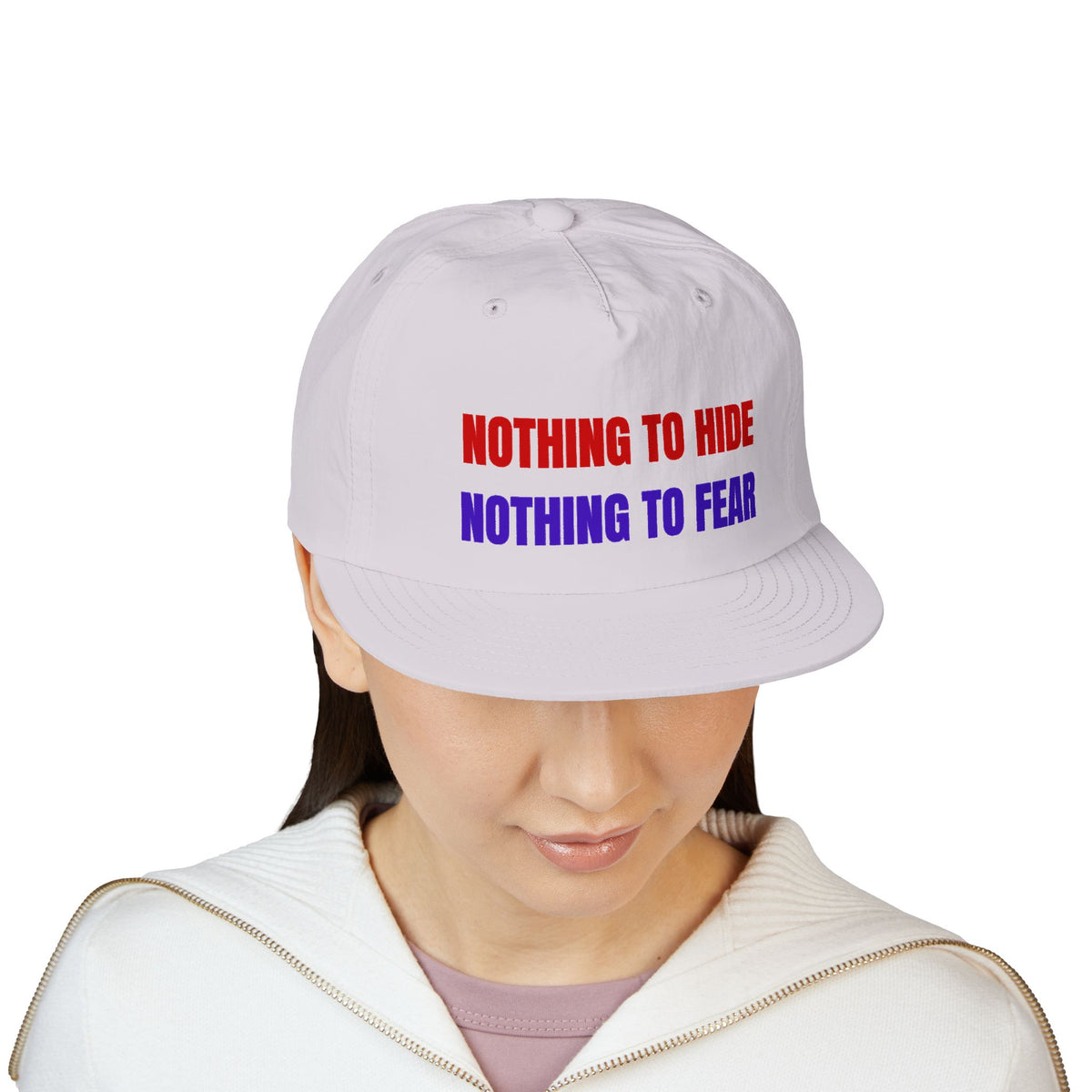 Surf Cap — "Nothing to Hide, Nothing to Fear" Embroidered Streetwear Hat