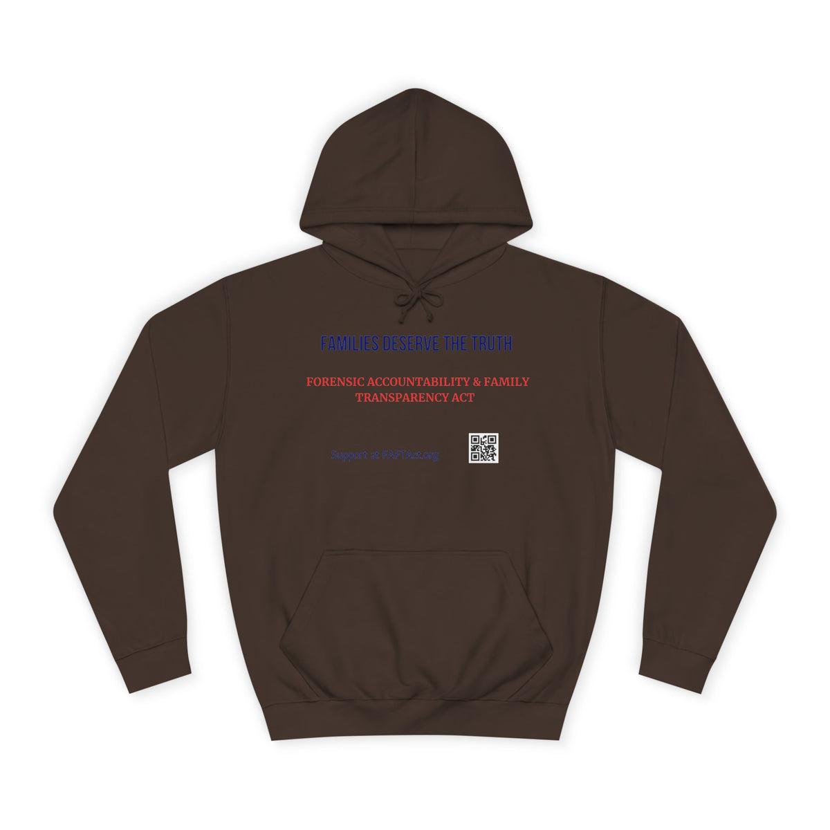 Families Deserve The Truth Hoodie (Red/Blue) Colors