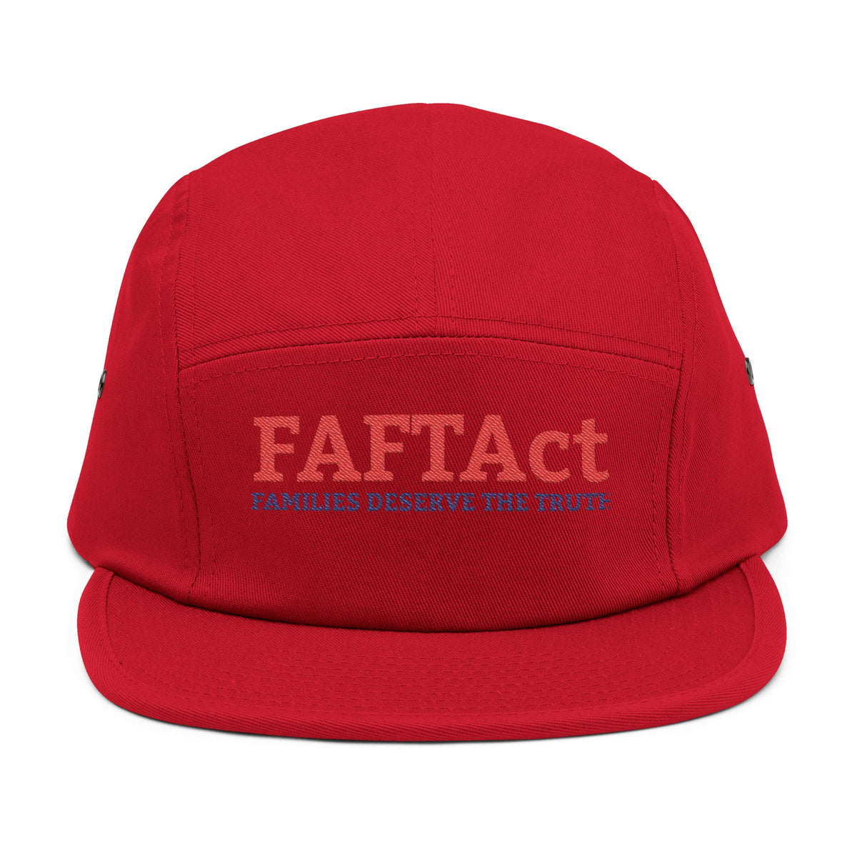 Embroidered FAFTAct Khaki 5-Panel Cap — 'Families Deserve the Truth'