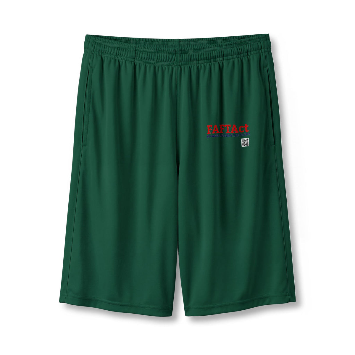 Athletic Shorts — "FATFact" Pocketed 7" Performance Shorts