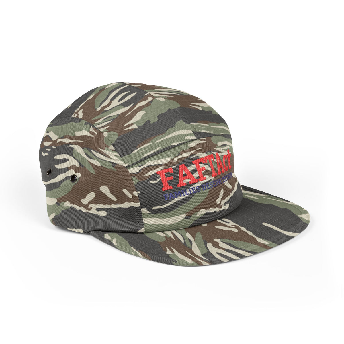 Embroidered FAFTAct Khaki 5-Panel Cap — 'Families Deserve the Truth'