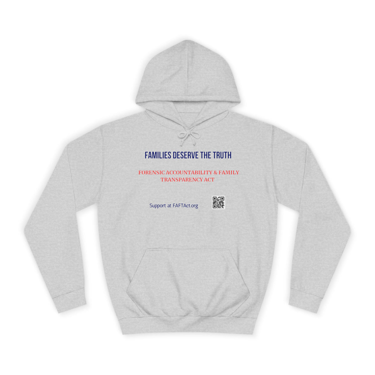 Families Deserve The Truth Hoodie (Red/Blue) Colors