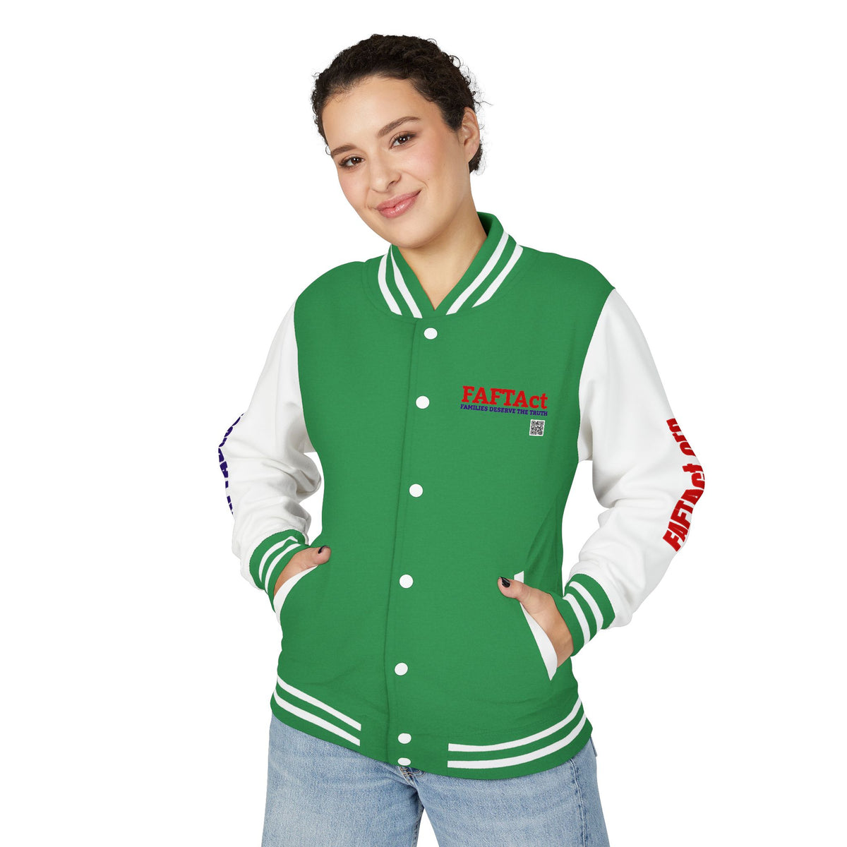 Letterman Varsity Jacket with “FAFTAct” Chest Logo