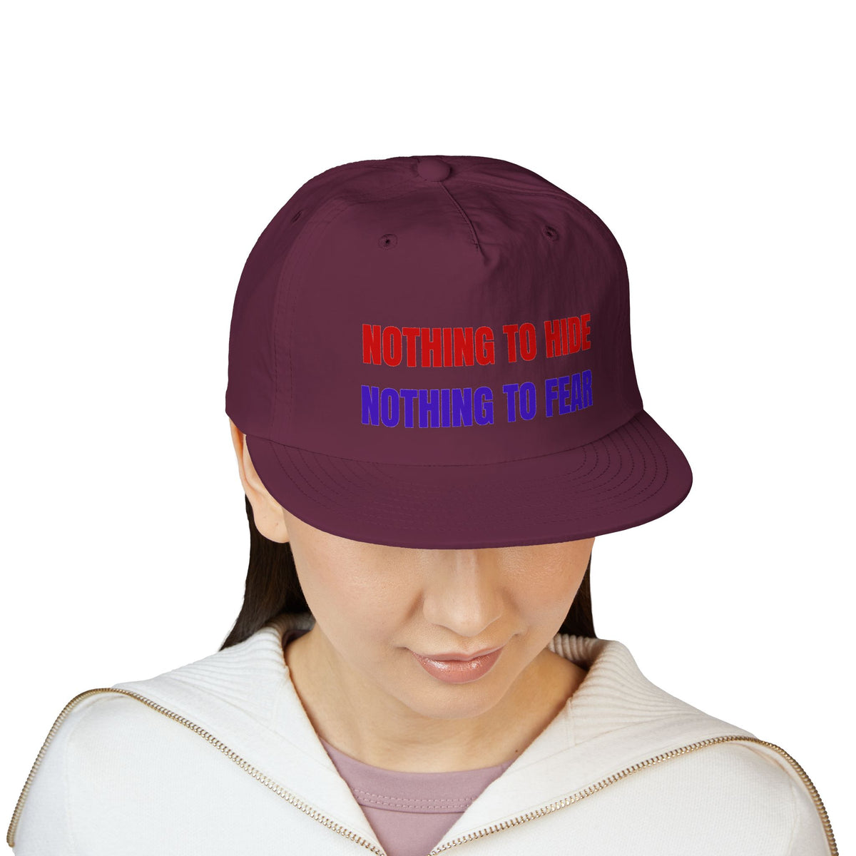 Surf Cap — "Nothing to Hide, Nothing to Fear" Embroidered Streetwear Hat