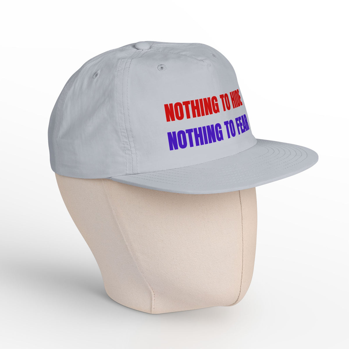 Surf Cap — "Nothing to Hide, Nothing to Fear" Embroidered Streetwear Hat