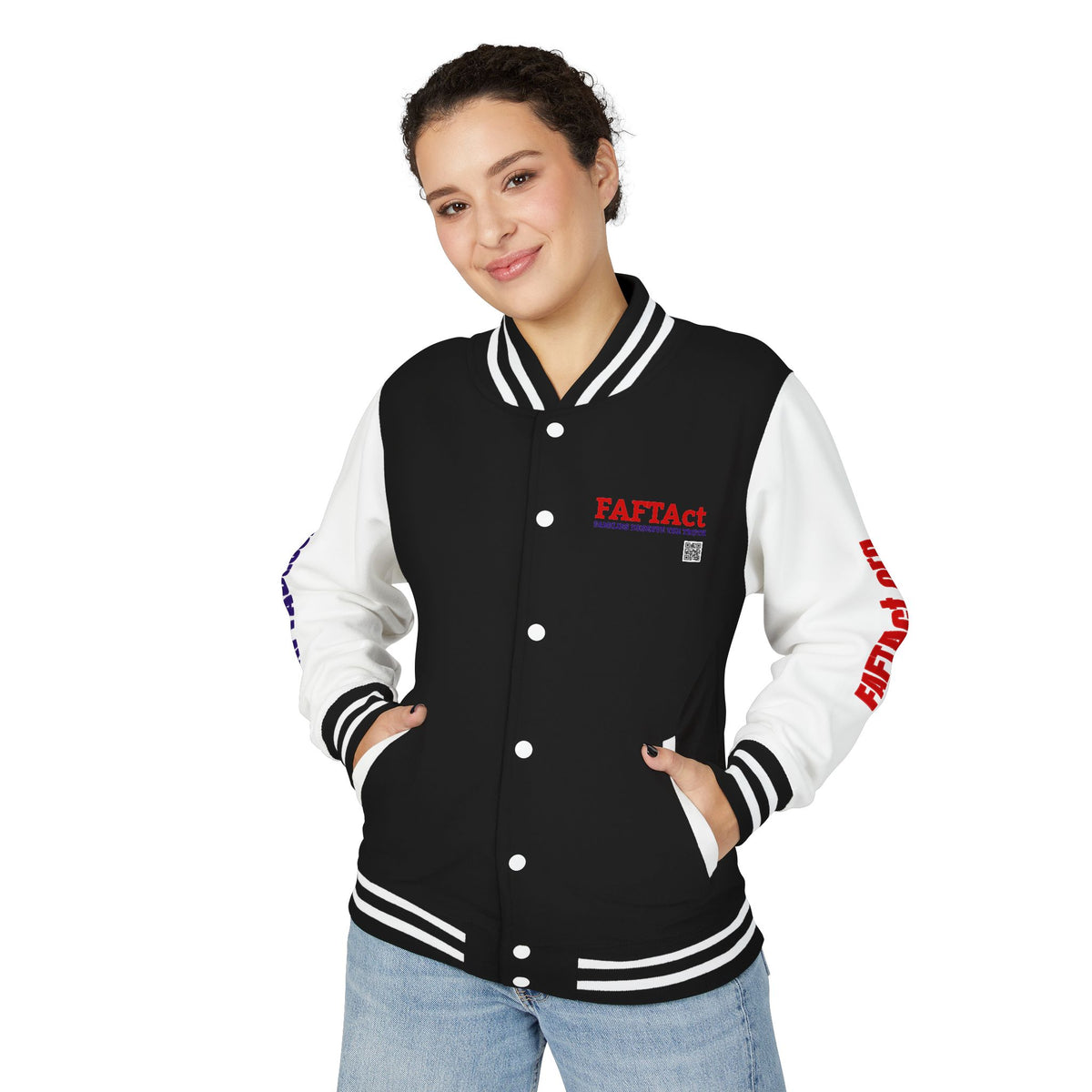 Letterman Varsity Jacket with “FAFTAct” Chest Logo