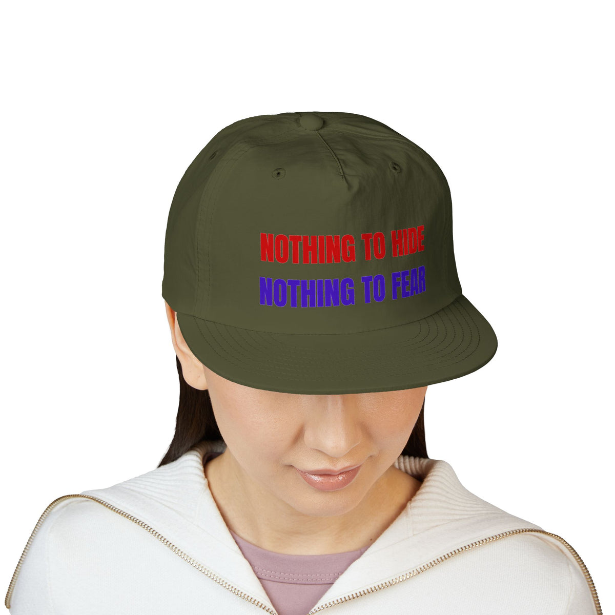 Surf Cap — "Nothing to Hide, Nothing to Fear" Embroidered Streetwear Hat