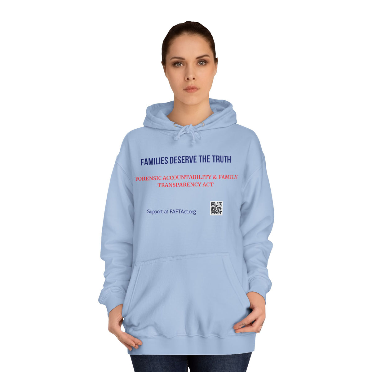Families Deserve The Truth Hoodie (Red/Blue) Colors