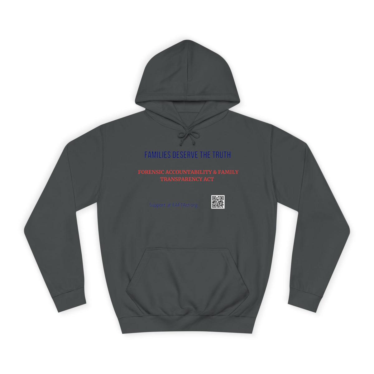 Families Deserve The Truth Hoodie (Red/Blue) Colors