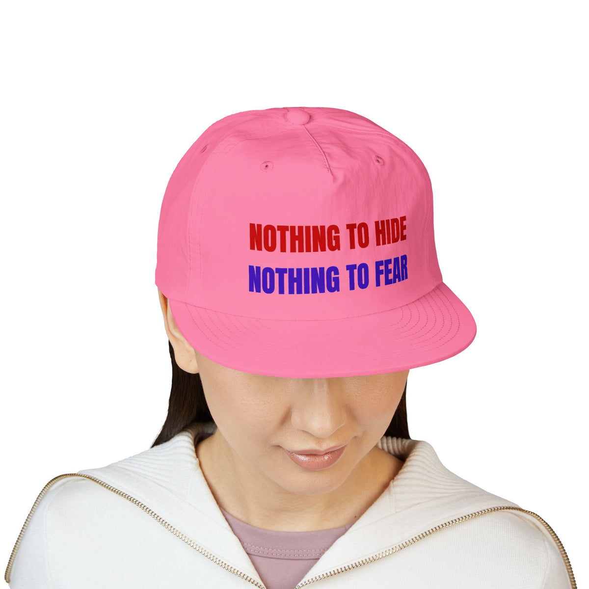 Surf Cap — "Nothing to Hide, Nothing to Fear" Embroidered Streetwear Hat