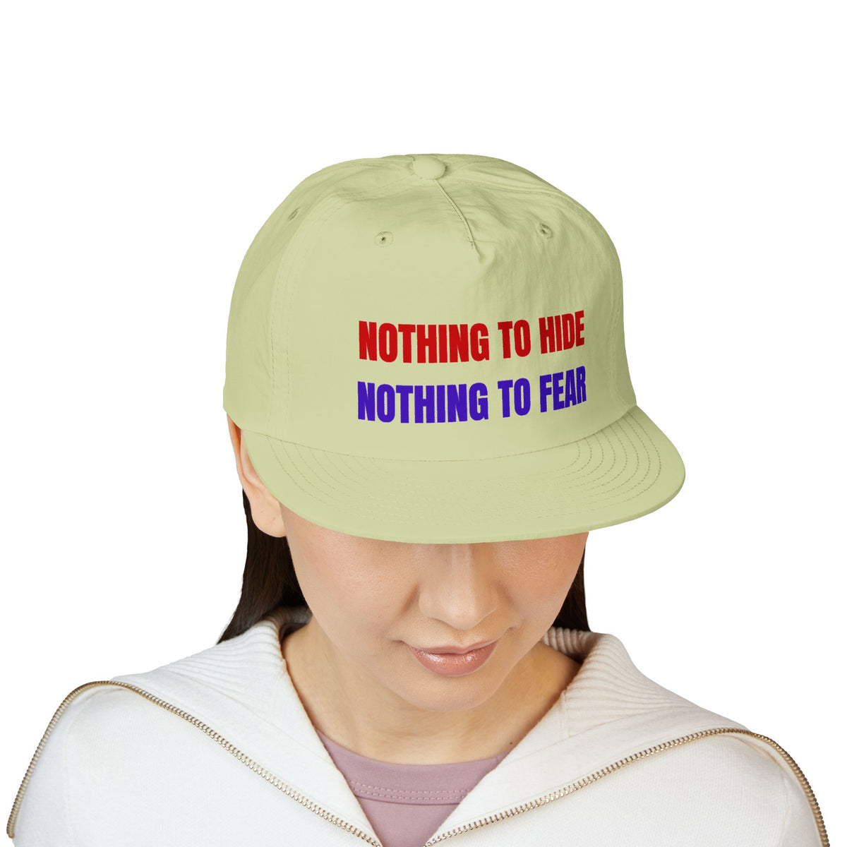 Surf Cap — "Nothing to Hide, Nothing to Fear" Embroidered Streetwear Hat