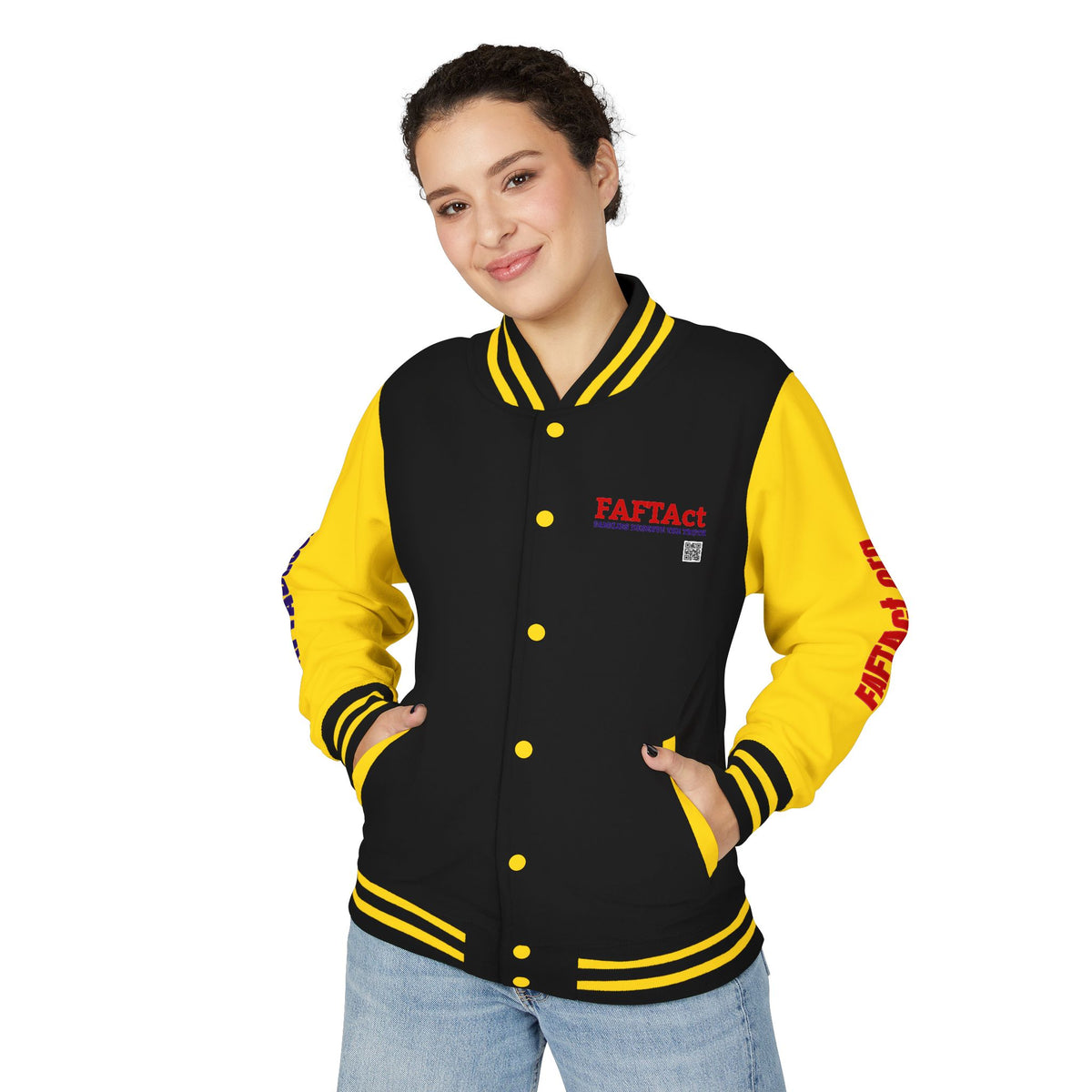 Letterman Varsity Jacket with “FAFTAct” Chest Logo