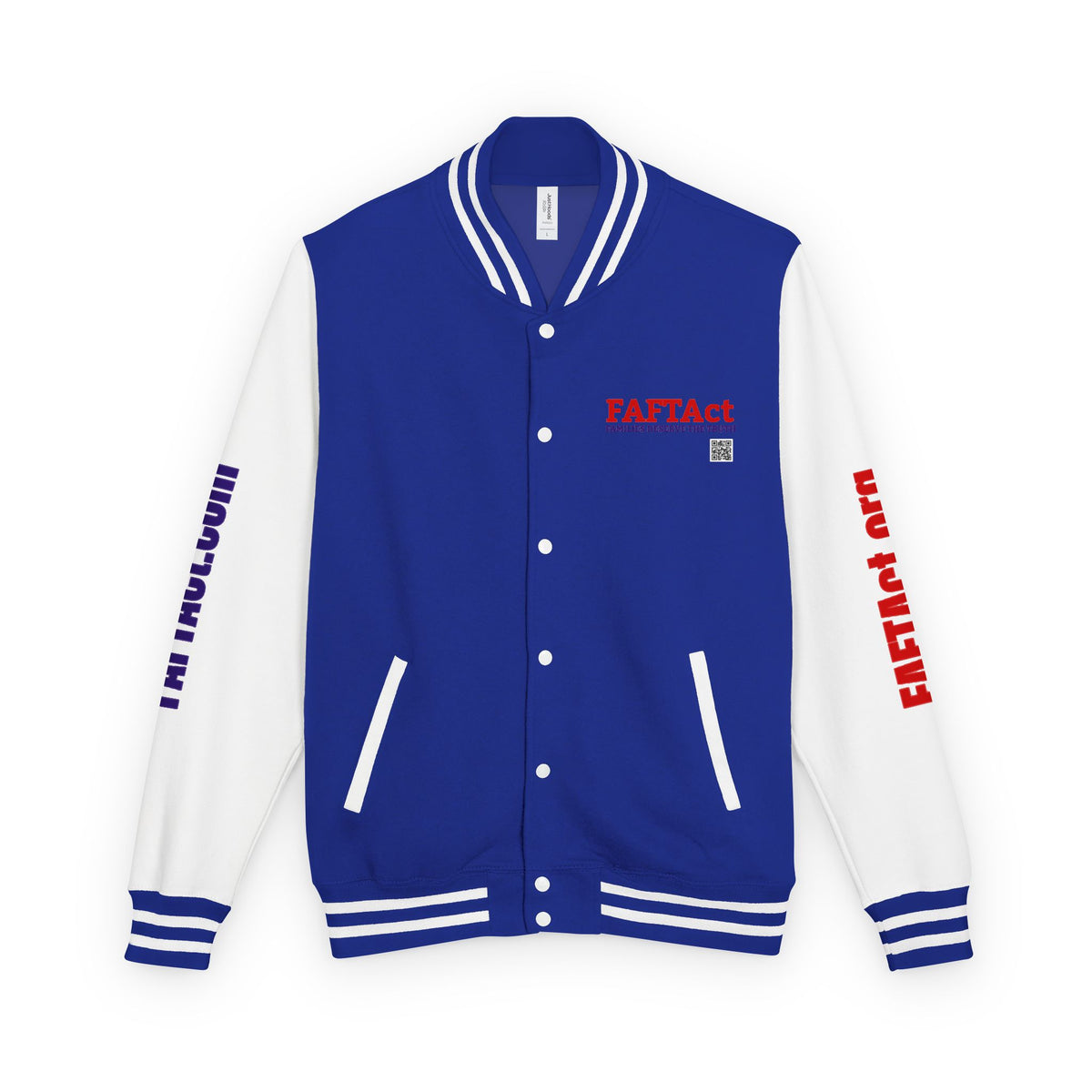 Letterman Varsity Jacket with “FAFTAct” Chest Logo