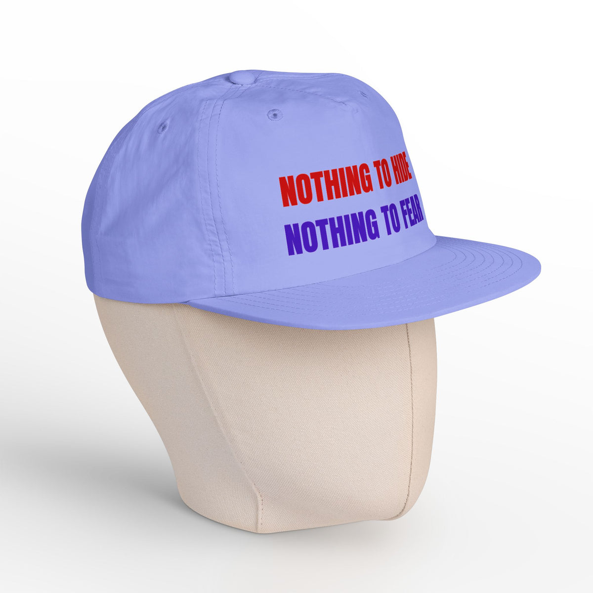 Surf Cap — "Nothing to Hide, Nothing to Fear" Embroidered Streetwear Hat