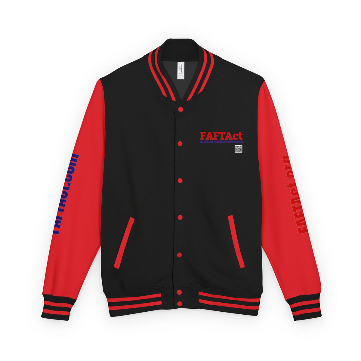 Letterman Varsity Jacket with “FAFTAct” Chest Logo