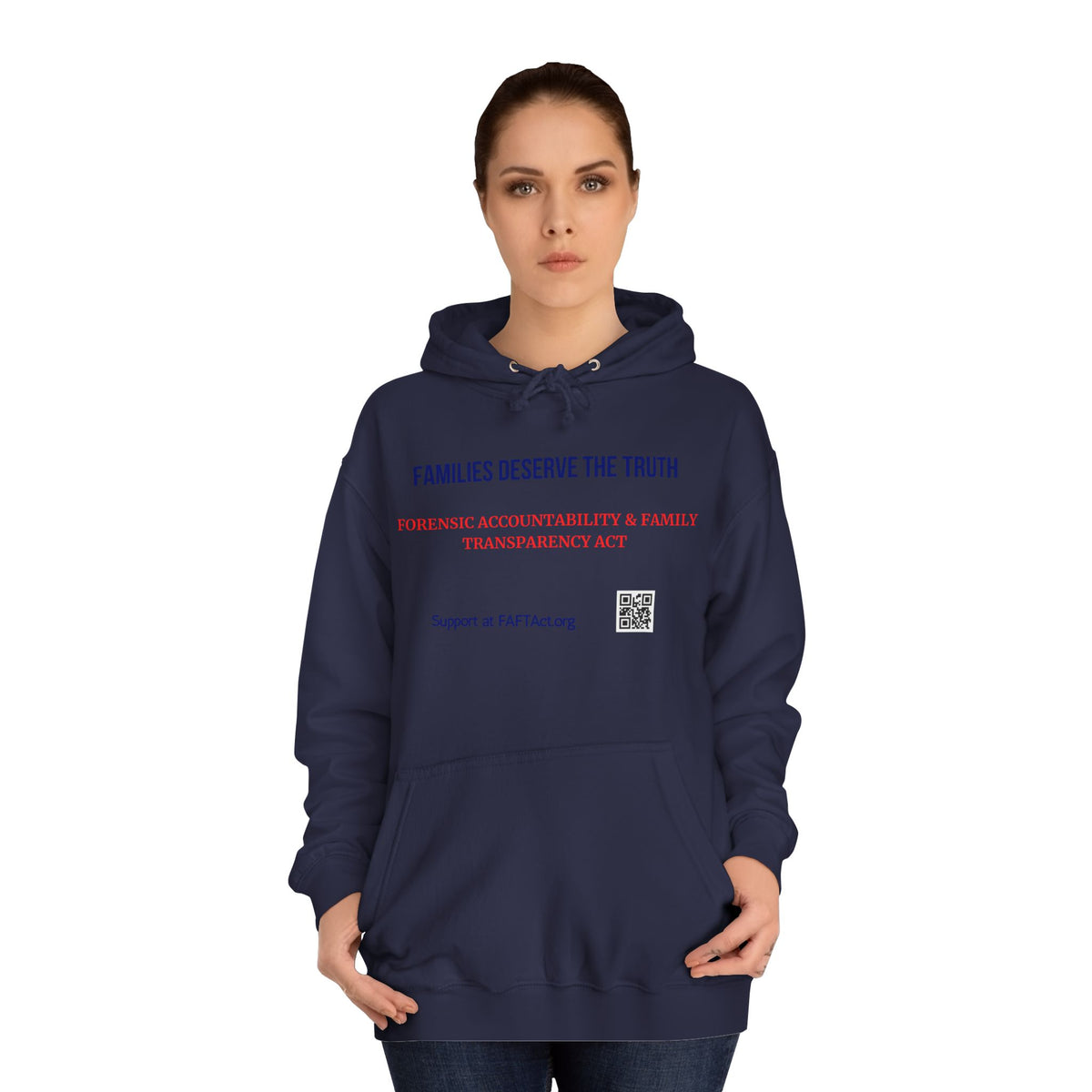 Families Deserve The Truth Hoodie (Red/Blue) Colors