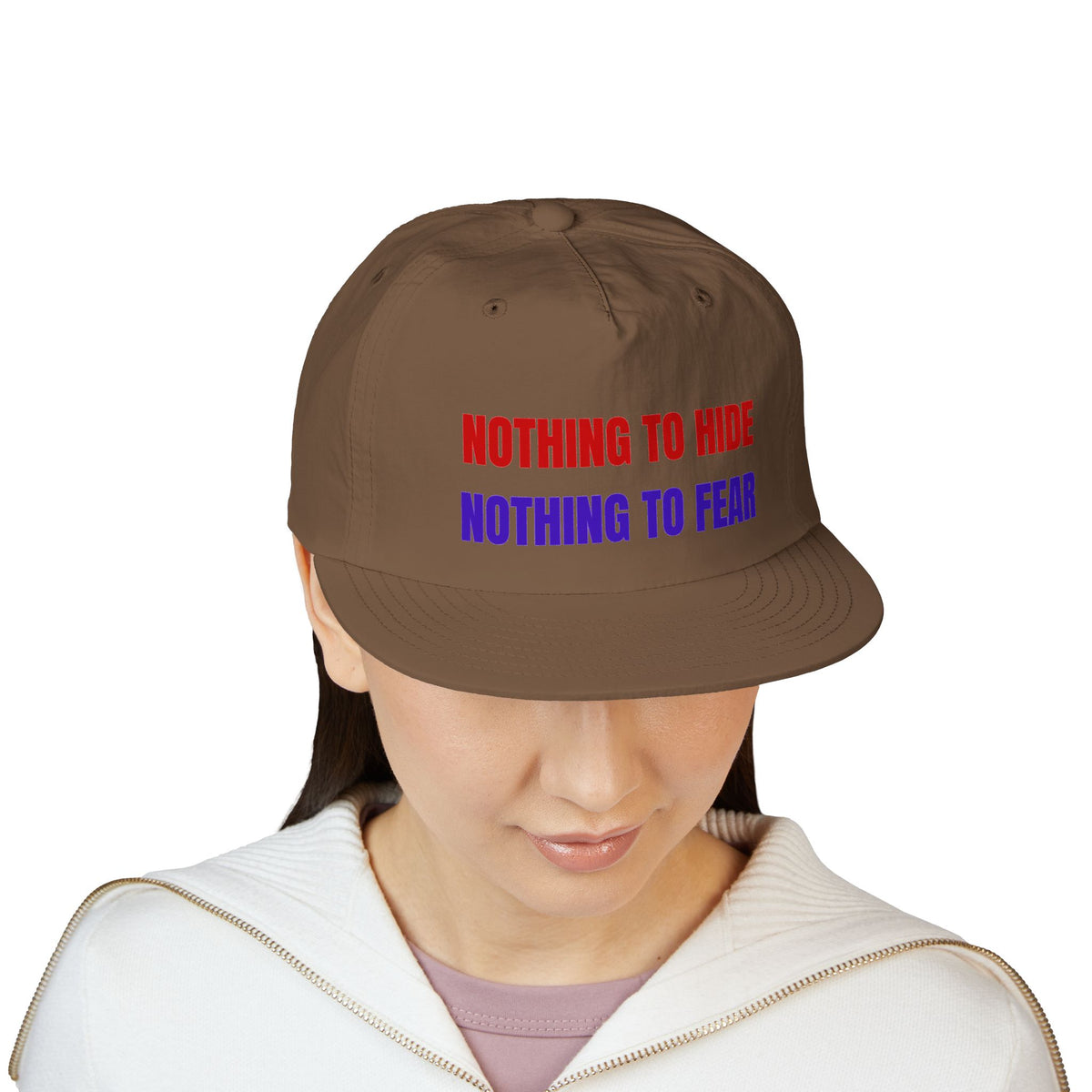 Surf Cap — "Nothing to Hide, Nothing to Fear" Embroidered Streetwear Hat