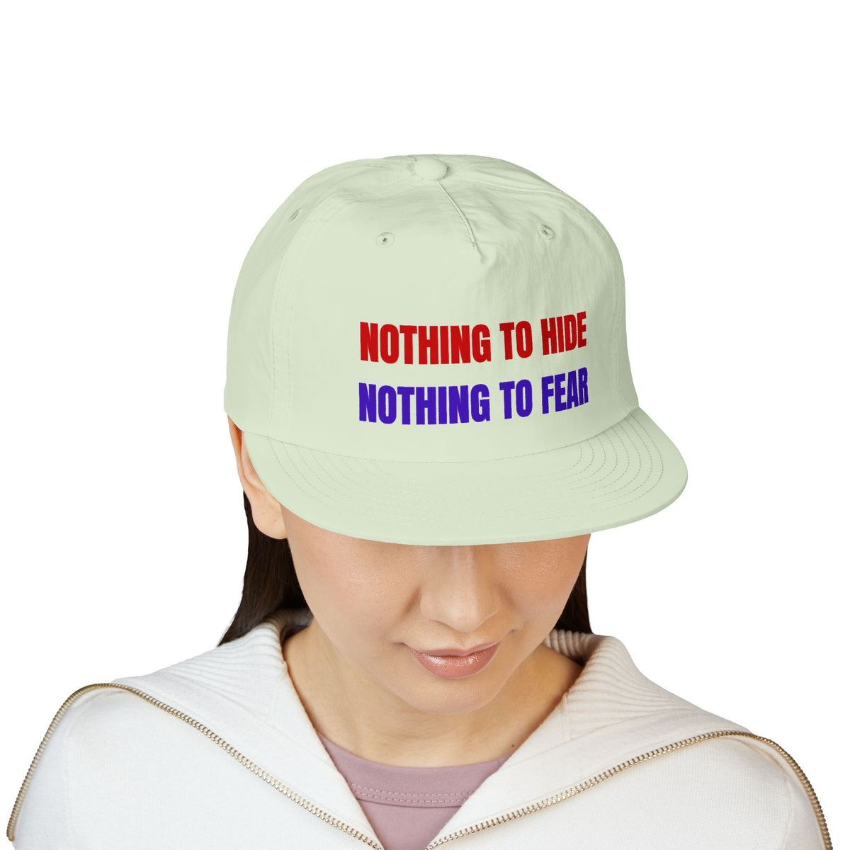 Surf Cap — "Nothing to Hide, Nothing to Fear" Embroidered Streetwear Hat