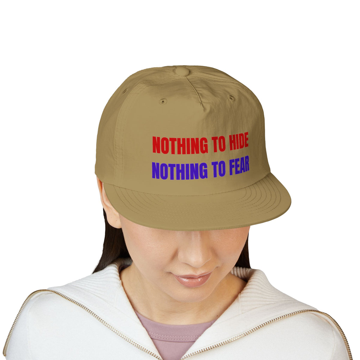 Surf Cap — "Nothing to Hide, Nothing to Fear" Embroidered Streetwear Hat