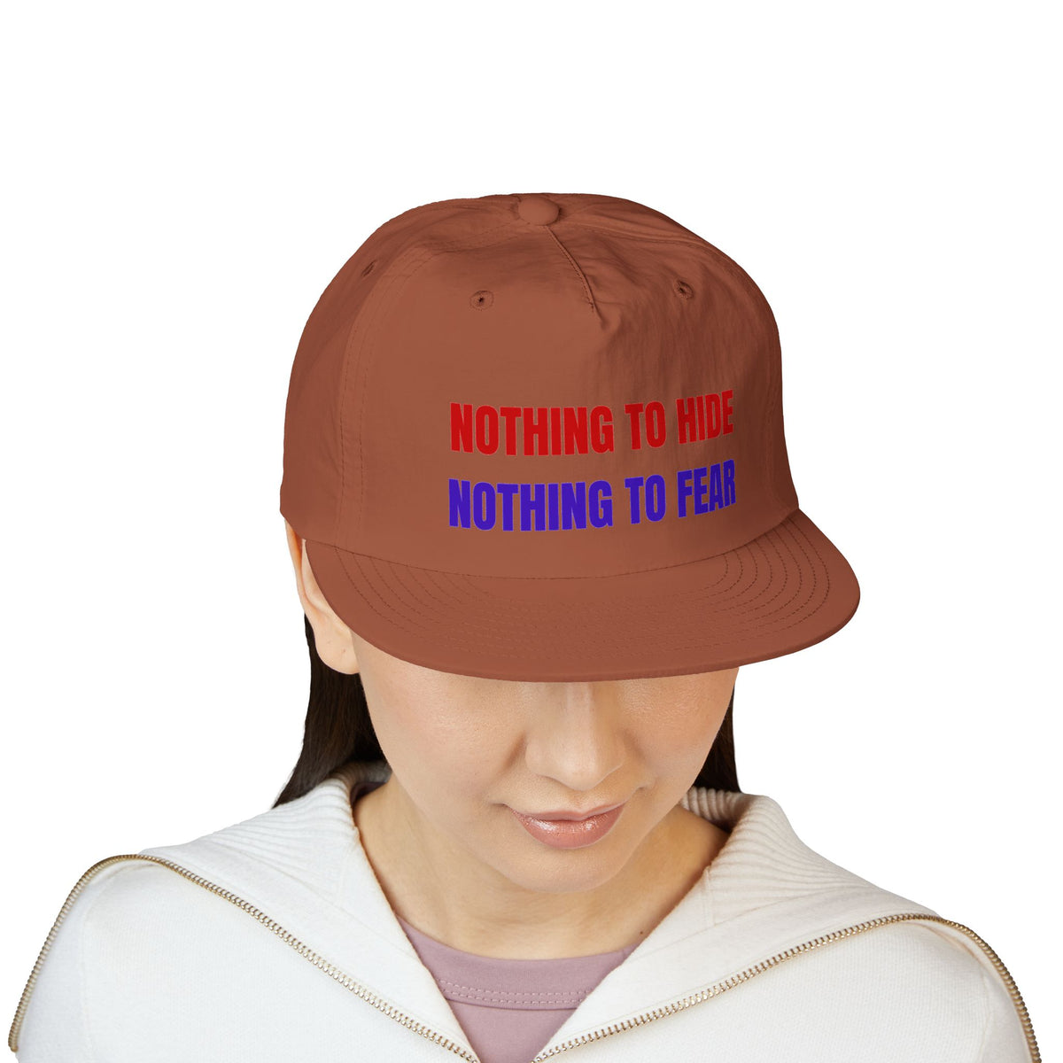 Surf Cap — "Nothing to Hide, Nothing to Fear" Embroidered Streetwear Hat