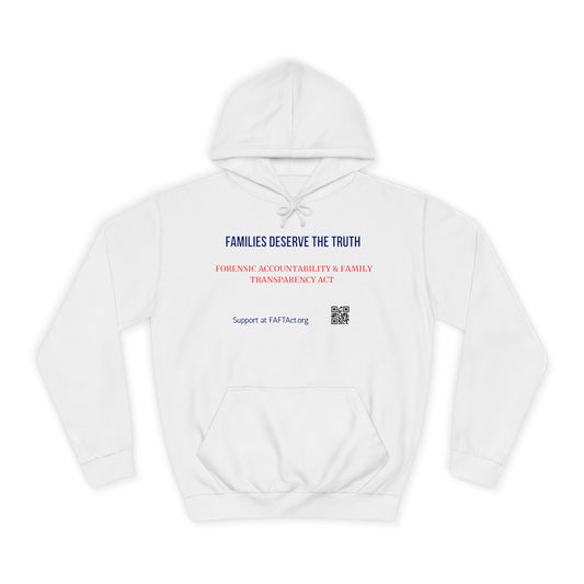 Families Deserve The Truth Hoodie (Red/Blue) Colors