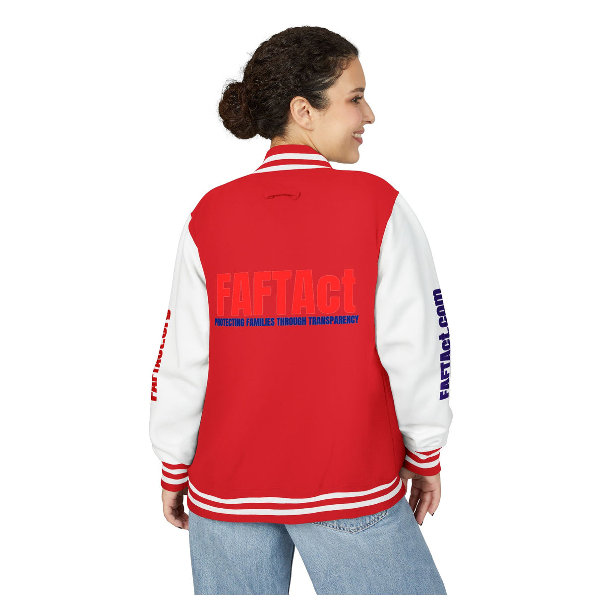 Letterman Varsity Jacket with “FAFTAct” Chest Logo