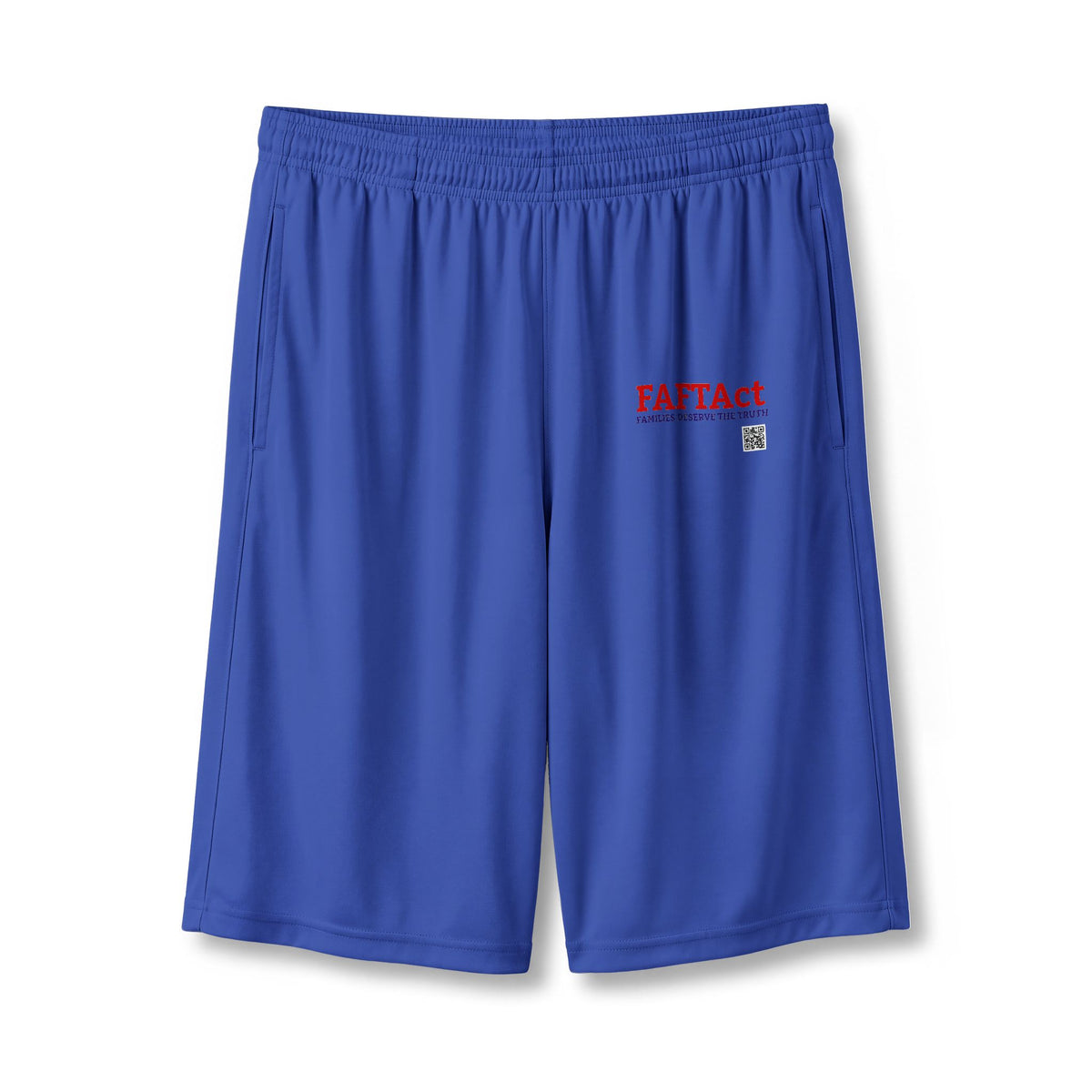 Athletic Shorts — "FATFact" Pocketed 7" Performance Shorts