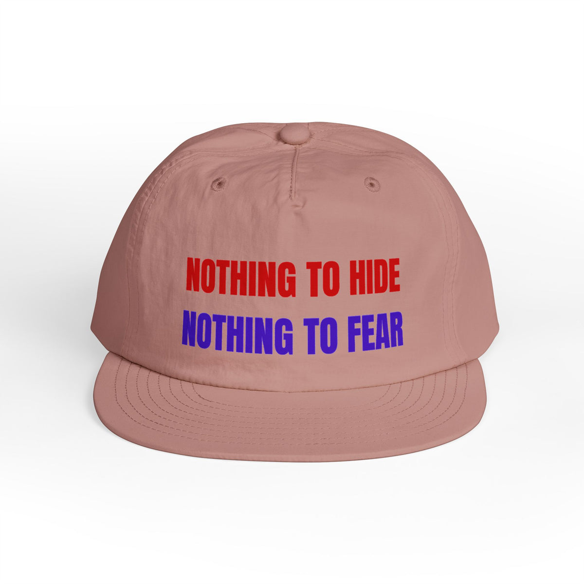 Surf Cap — "Nothing to Hide, Nothing to Fear" Embroidered Streetwear Hat