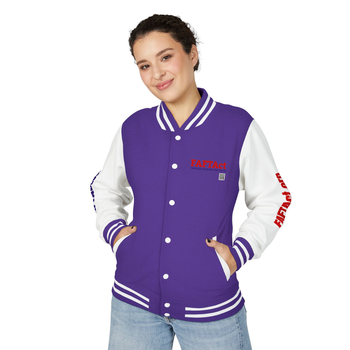 Letterman Varsity Jacket with “FAFTAct” Chest Logo