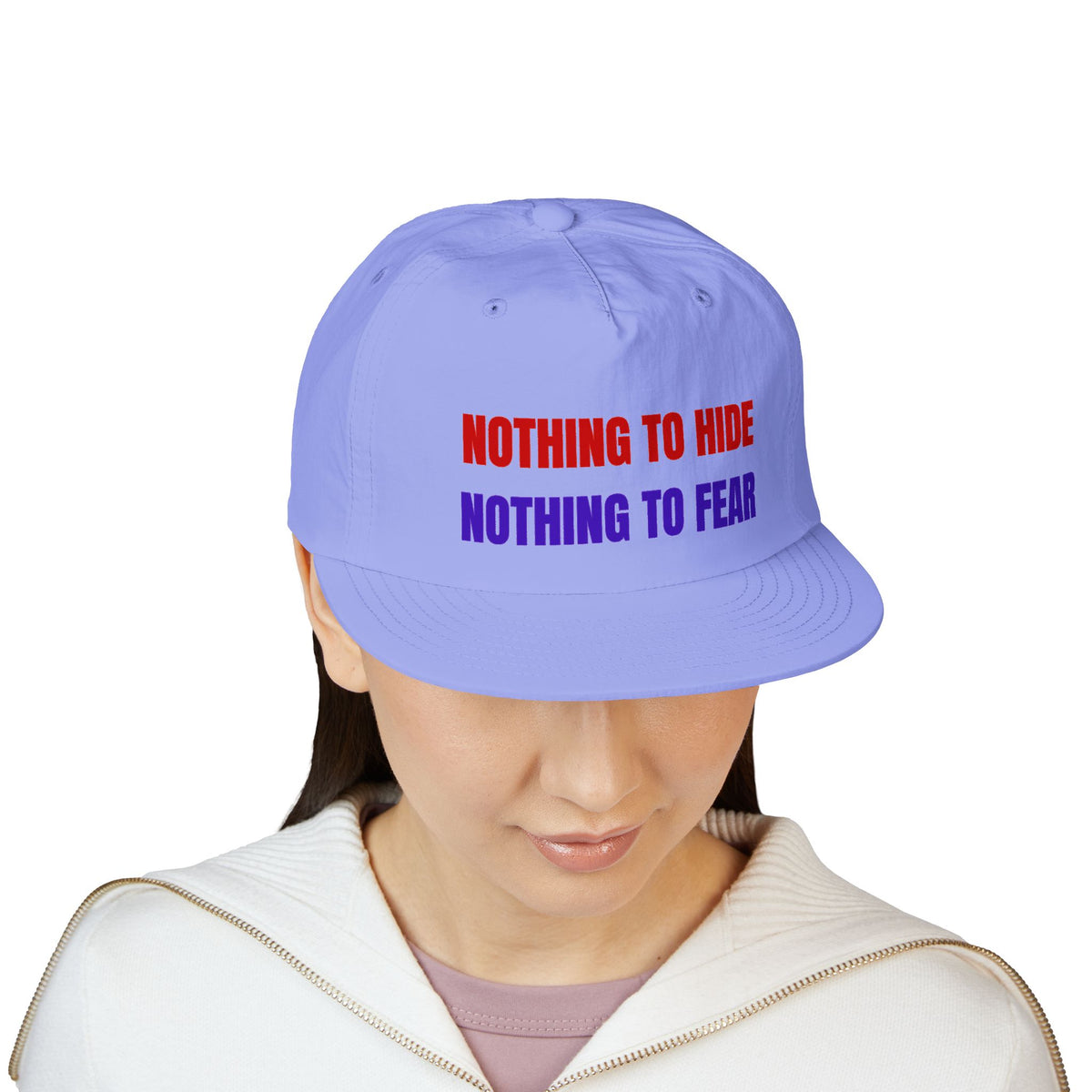 Surf Cap — "Nothing to Hide, Nothing to Fear" Embroidered Streetwear Hat