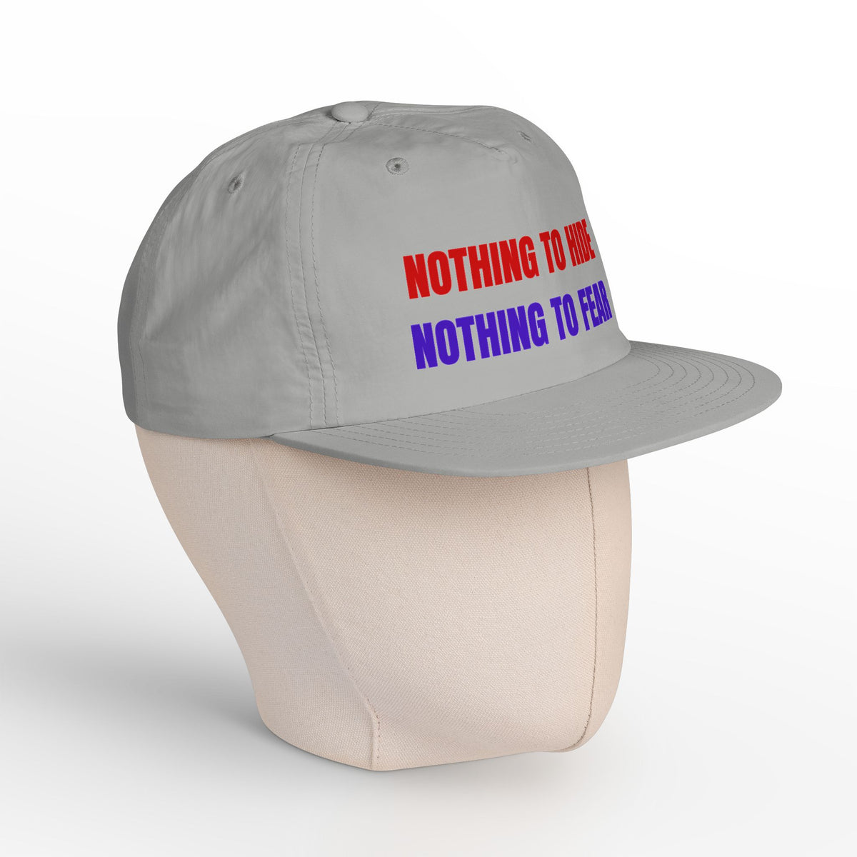 Surf Cap — "Nothing to Hide, Nothing to Fear" Embroidered Streetwear Hat