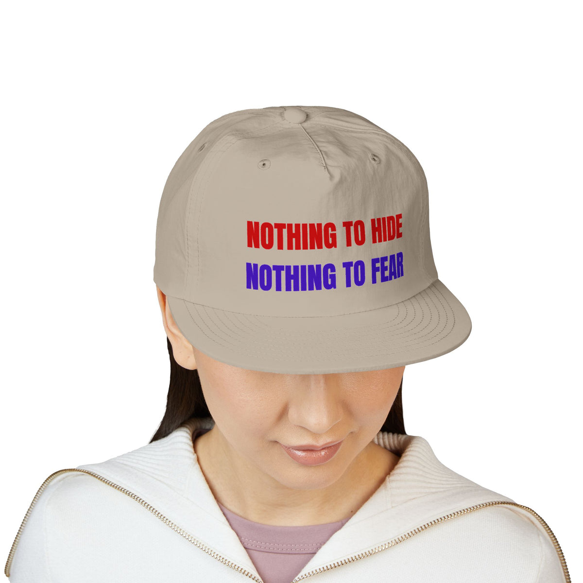Surf Cap — "Nothing to Hide, Nothing to Fear" Embroidered Streetwear Hat