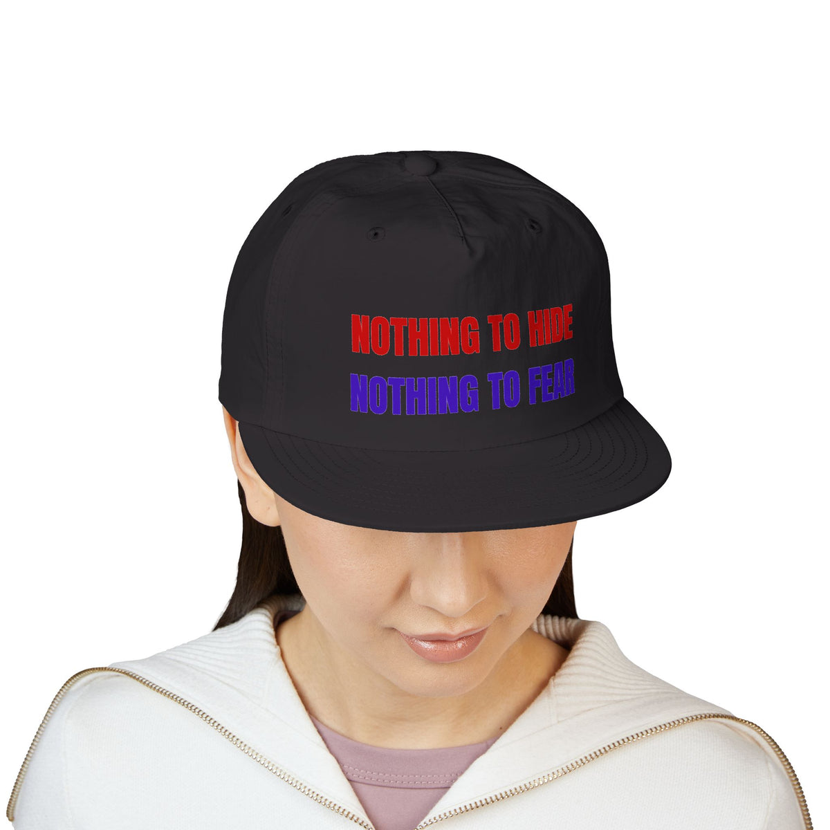 Surf Cap — "Nothing to Hide, Nothing to Fear" Embroidered Streetwear Hat
