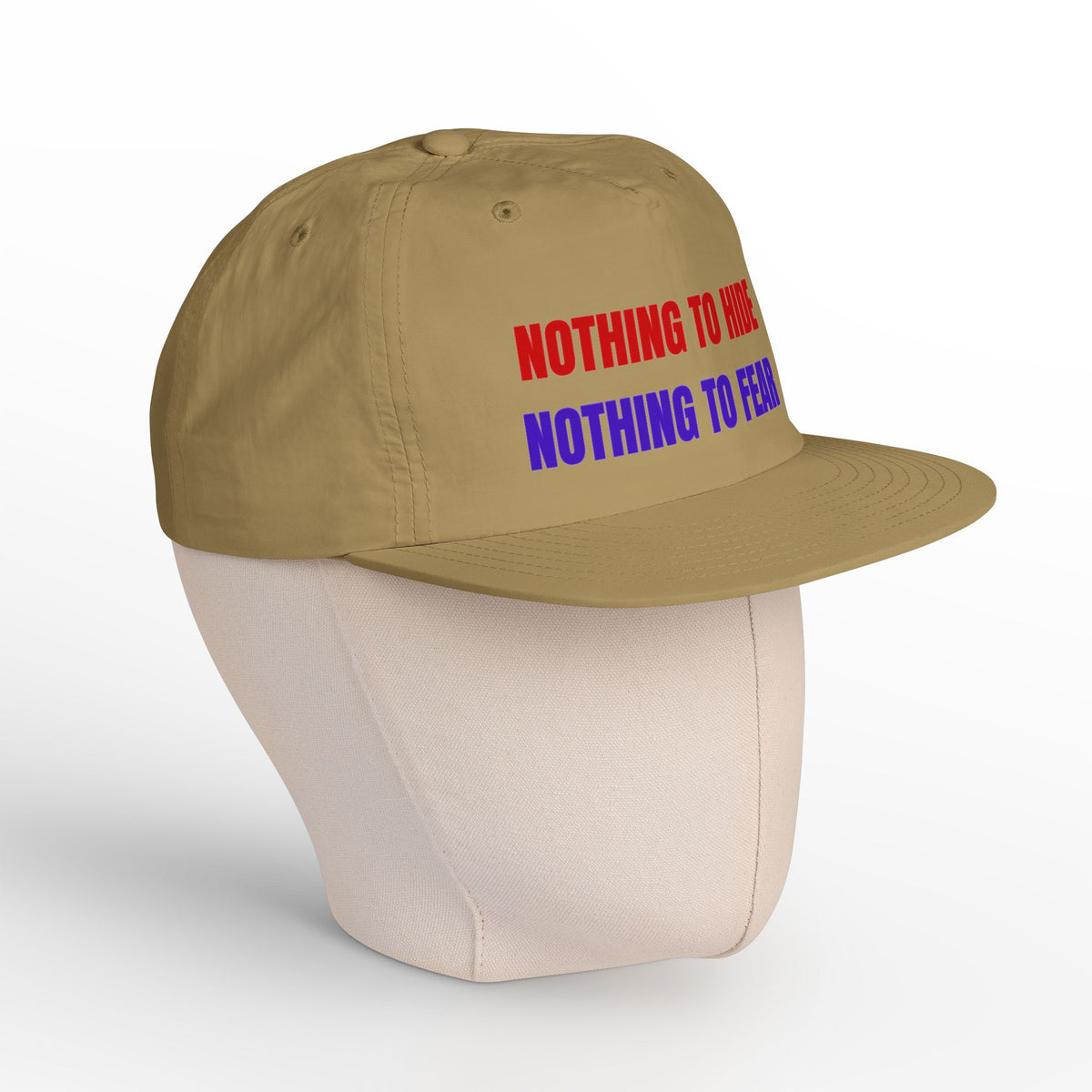 Surf Cap — "Nothing to Hide, Nothing to Fear" Embroidered Streetwear Hat
