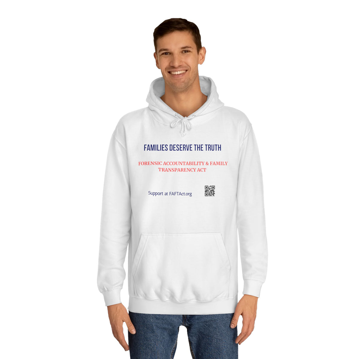 Families Deserve The Truth Hoodie (Red/Blue) Colors